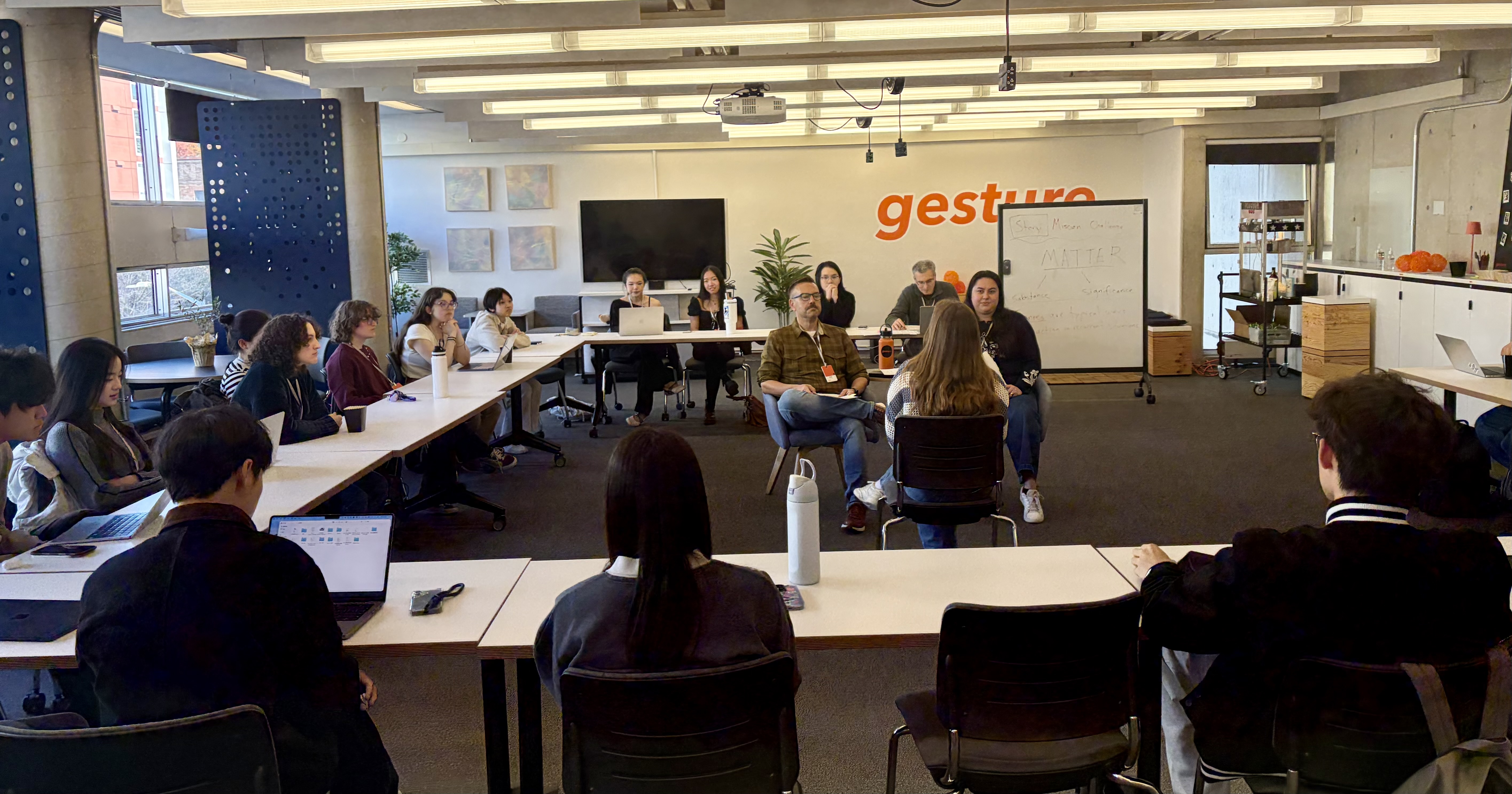 students in the gesture space